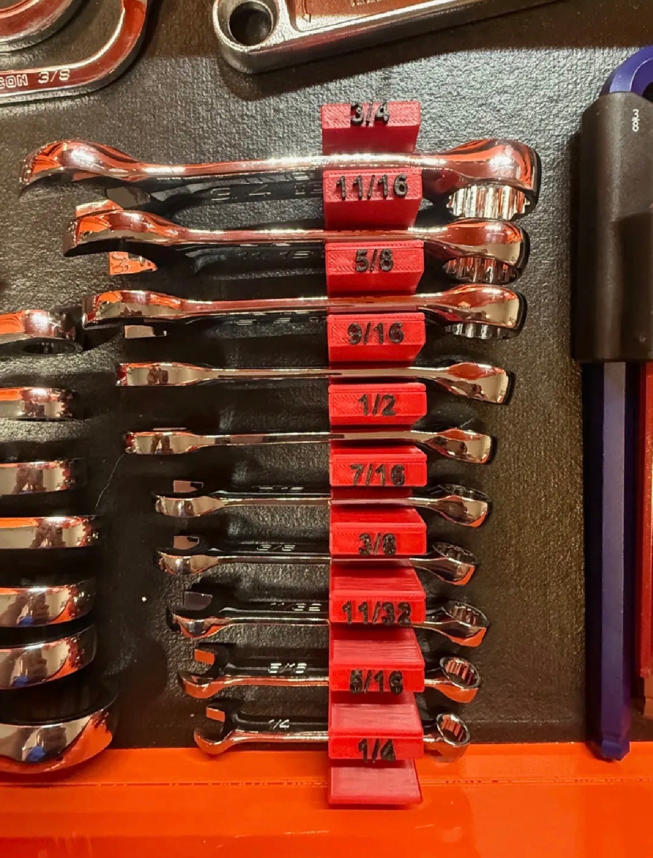 Icon SAE Mini Wrench Organizers Magnetic